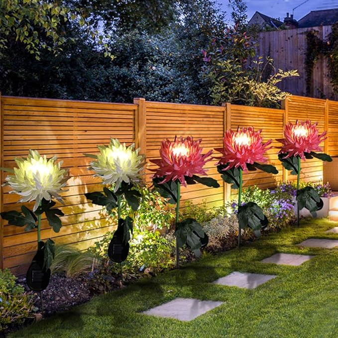 Plant Growing Lamps Flowers LED-Lawn-Solar-Lamps Rapeseed Chrysanthemum Yard Lawn Path Wedding Christmas Lights Outdoor 10PC