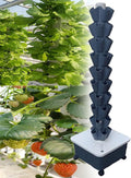 Soilless Cultivation Hydroponic Planting ColumnsVertical Hydroponics Garden Grow TowerHydroponics Growing TowerVertical Tower Planters Gray-10-layer