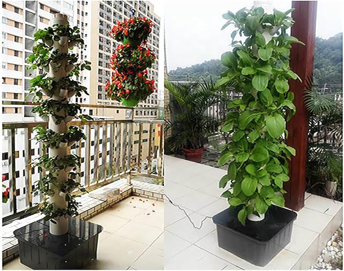 Hydroponics Growing System Kit TowerBest Large Herb Garden Lettuce Tomato Vegetable Herb Outdoor Indoor 45-Pod Hydroponics Growing System