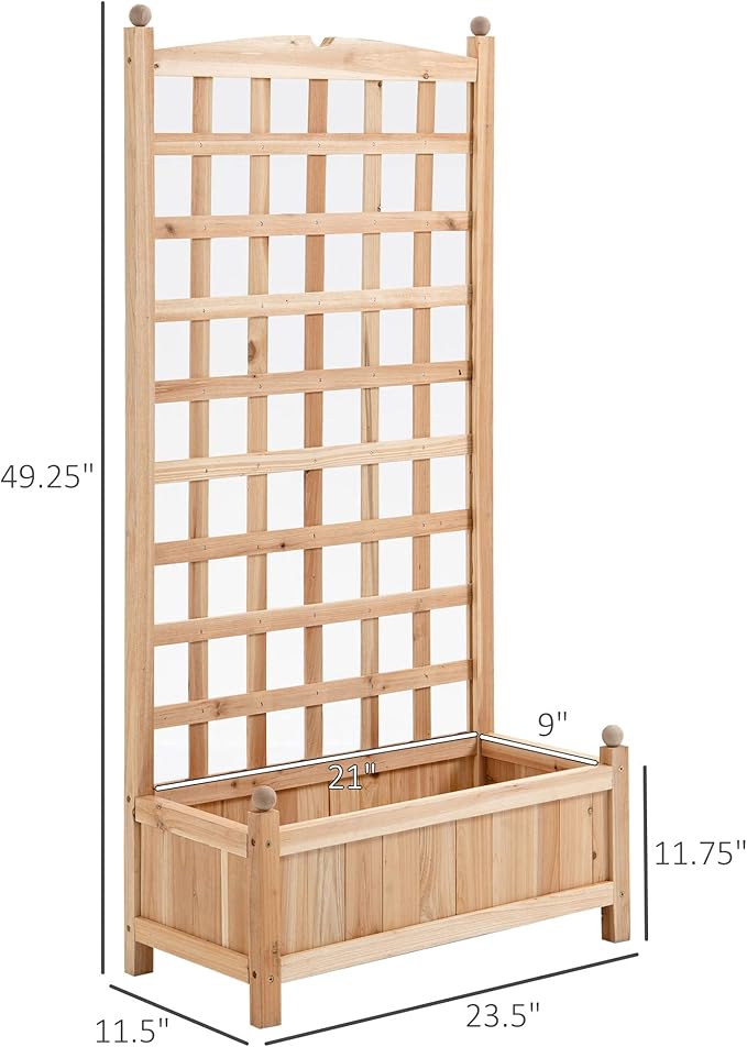 Flower Shelf Wooden Raised Garden Bed Outdoor Planter Box