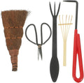 VICASKY 5pcs Garden Shears and Bonsai Pruning Tool Set for Potted Plants Sturdy Hand Gardening Tools with Rake and Shear for Indoor and Outdoor Plant Care