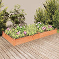 Garden Raised Bed with Liner Planter Boxes Patio planters Raised Flower Bed Horse Trough planters Suitable for Corridor Orchard Nursery Courtyard Brown 94.5x47.2x9.8 Solid Wood Fir