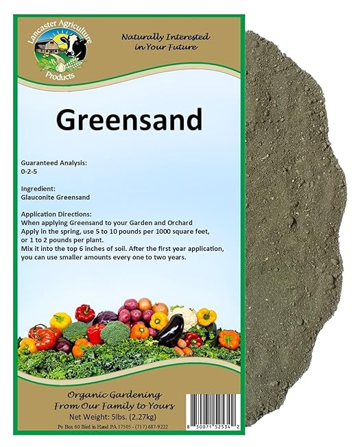 Greensand 5 Pounds – Natural Fertilizer for Healthy Soil Rich in Potassium &amp Iron Great for Gardens Lawns &amp Growing - Lancaster Agriculture Products
