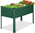 Best Choice Products 48x24x30in Galvanized Raised Garden Bed Metal Elevated Planter Box Vegetable Garden for Backyard Patio Balcony - Dark Green