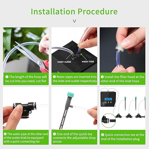 Automatic drip Irrigation SystemDIY Indoor Plant Watering SystemSelf-Priming Pump programmable Timer Indoor Pot Plant Watering Device