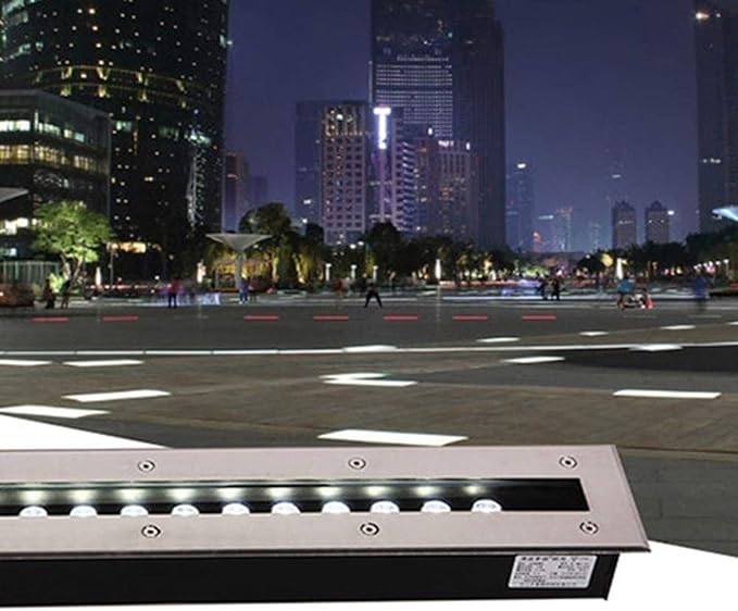 LED Landscape Lights - 220V Rectangle LED Embedded Buried Lamp IP67 Waterproof Floor Spotlight for Outdoor