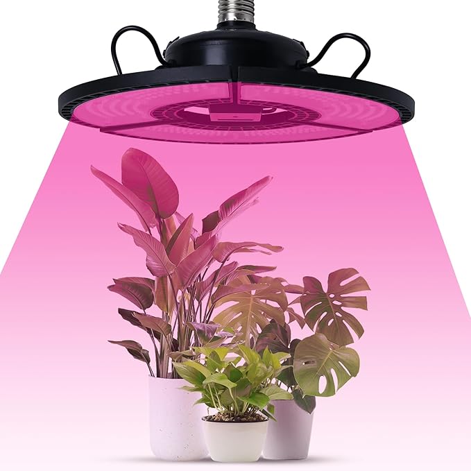Buachois Grow Lights for Indoor Plants 360 LED Full Spectrum Red Blue LED Plant Growing Lamps with E27 BaseHeight Adjustable Plant Stand for Flowers Vegetables Growth