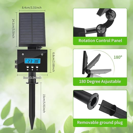 Solar drip Irrigation System Solar Automatic palnt Waterer for Outdoor Garden Irrigation System for VacationDrip Irrigation Kit with 2200mAh Battery&ampRain Sensing &ampLCD Screen