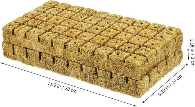 Toyvian 100Pcs Soilless Cultivation Planting Cubes for Hydroponics Soft Texture with Water Absorption for Starting and Plant Propagation