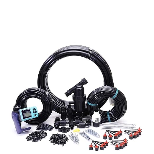 Automated Dripworks Premium Deck Garden Irrigation Kit for Watering Plants in Balconies/Terrace/Patios (with Timer) - Waters Upto 45 Plants | Agricultural Grade Components
