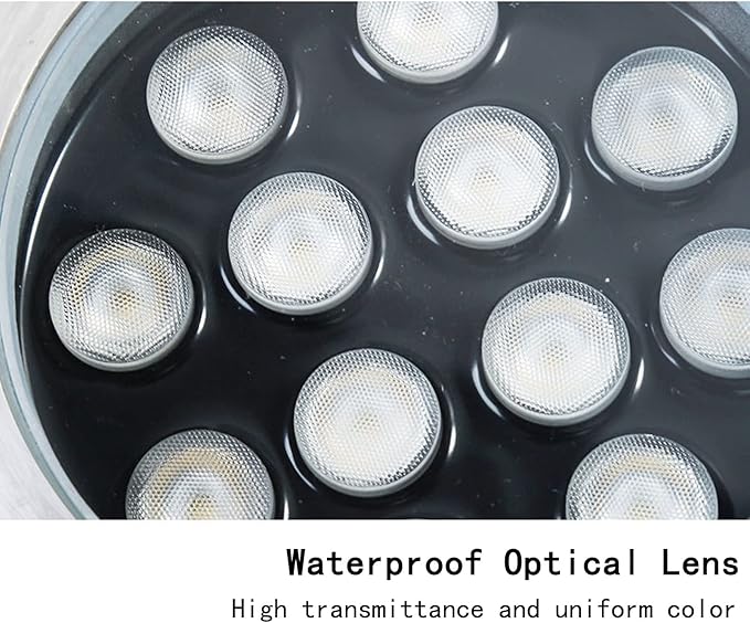 Recessed Underground Lamp Anti-Rust LED Spotlight IP67 Waterproof Outdoor Landscape Light for Yard Driveway Walkway Pathway Lighting
