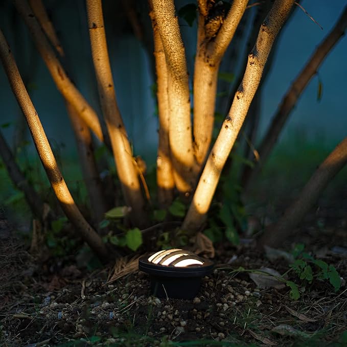 GOODSMANN Low Voltage Spotlight Landscape Lighting 3W 200 Lumens 8PK with 4PK 4W 00 Lumens Well Lights for Garden Pathway and Driveway