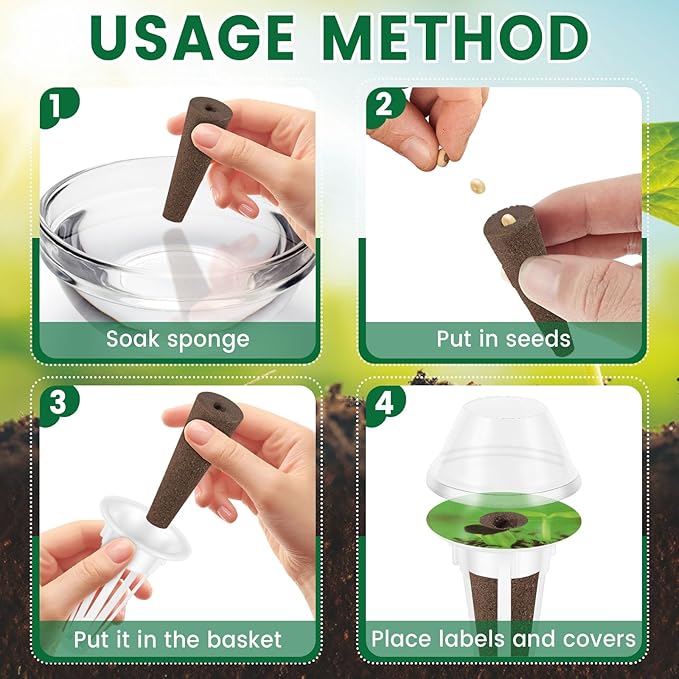 Hydroponic Pods Kit Plastic Seed Pod Kit Good Water Retention Hydroponic Growing Promotes Growth Seed Starter Pods Breathable Suitable for Indoor(103 pieceswhite)