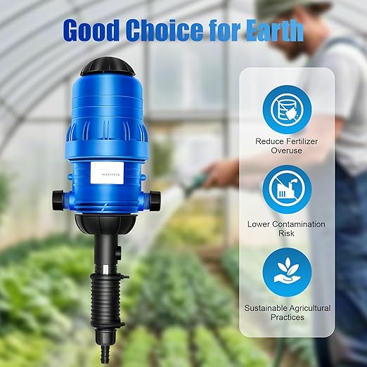0.4%~4% Fertilizer Injector for Drip Irrigation 5.28~660.43 Gal/H Adjustable Fertilizer Injector Water Powered Liquid Dispenser for Livestock Industry Garden