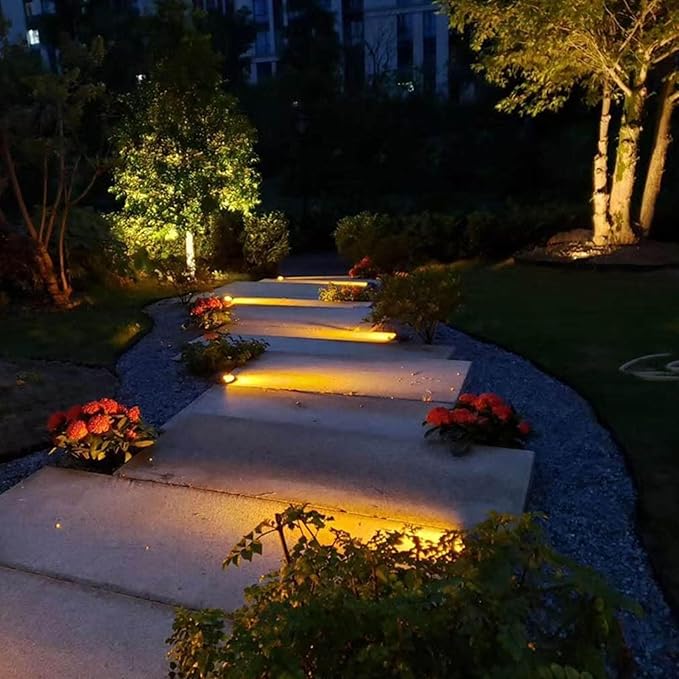 Surface Mount Spotlights Garden Buried Light Waterproof LED Deck Lights Modern Outdoor Landscape Step Lamp Aluminum Housing Fence Lights Wired for Street GardenWarm White-2w(AC85-245v)