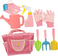 1set Boys and Girls Gardening Tool Set Boy Girl Garden Kit Rake Shovel Gloves Watering Can Apron and Tote Bag for Outdoor Fun and Learning Activities