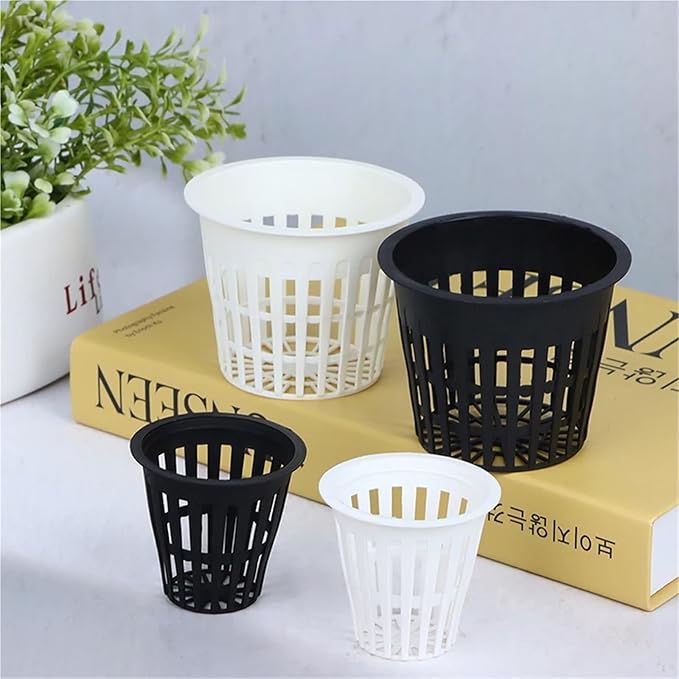 Net Pots for Hydroponics 40PCS 3 Inch Hydroponic Net Pots - Slotted Mesh for Orchid Soilless Planting(3INCH White)