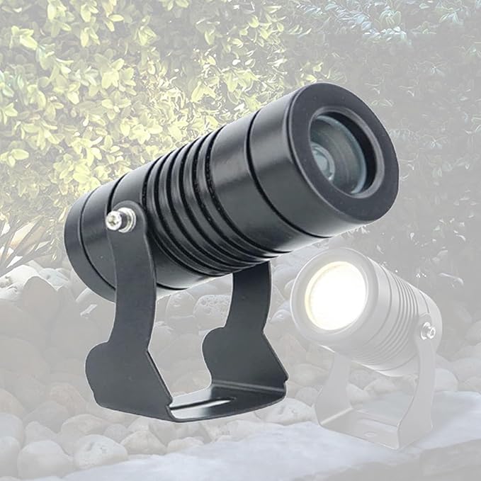 Rotating Spotlight - LED Spotlight IP67 Waterproof Narrow Spotlight Long-Range Spotlight for Outdoor Building Lighting Exterior Building/Outdoor Lighting White-3w(dc12v)