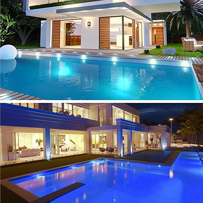 4PCS Recessed Outdoor Spotlights - Outdoor Buried Lights Low Voltage Landscape Light 3W Round Underground Light/COB In Ground LED Light/IP67 Waterproof mini lRgb-12V
