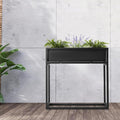 Raised Planter Box 28 Tall Metal Rectangular Planter Raised Garden Bed for Outdoor Carbon Steel Flower Box with Legs for Backyard Garden Porch