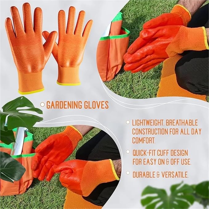 Garden Tool Set Gardening Hand Tools Set 10 Piece Stainless Steel Set with Carrying Bag Planting Accessories and Lawn Care Tools for Women