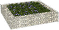 Galvanized Steel Raised Garden Bed Durable Weather-Resistant Planter 39.4x39.4x7.9 in for Outdoor Decor Balcony Patio