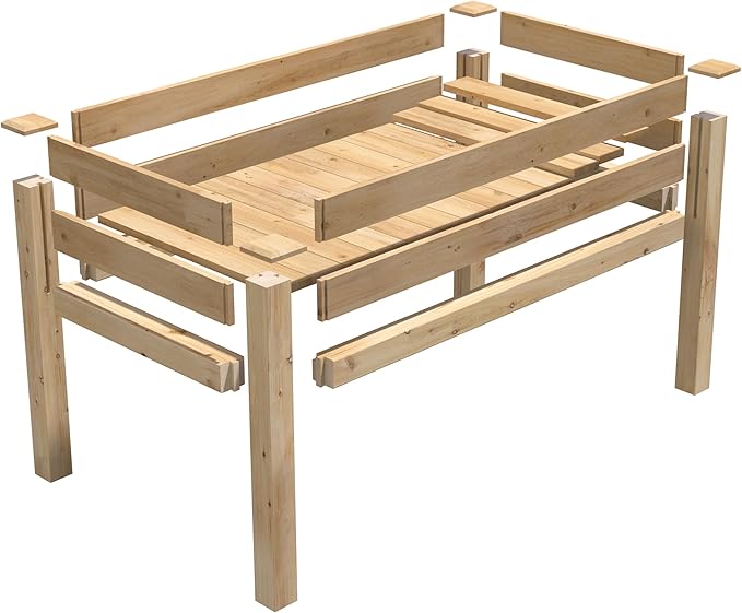 Greenes Fence Original Cedar Elevated Garden Bed 24 W x 48 L x 31 H - Made in USA with North American Cedar