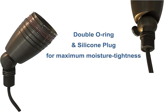 GKOLED 10-Pack Low Voltage Landscape Brass Spotlights with 120W Low Voltage Transformer