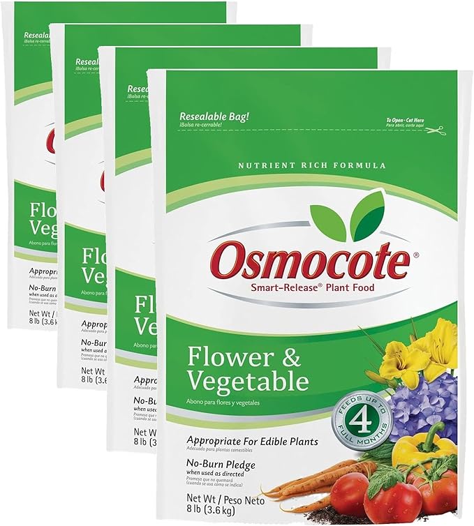 Osmocote Smart-Release Plant Food Flower &amp Vegetable8 lb.(Pack of 4)