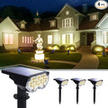 4 Pack Solar Powered Outdoor Spot Lights Outside Waterproof 20 LEDs Landscape Spotlights Dusk to Dawn for House Yard Tree Plants Walls Path Garden Statues Superior Accent Lamp Warm White