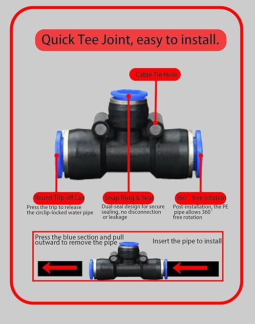 Drip Irrigation System 360 Adjustable Mist Sprayer Nozzle High Volume Water Flow Rotating Sprinkler Head for GardenPatioPotted PlantsEasy Install Fine Misting to Jet Spray (165FT+32Nozzles)