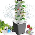 20 Pods Hydroponics Tower Garden Hydroponic Growing Aeroponics Growing Kit for Fruits and Vegetables with Hydrating Pump Adapter Net P