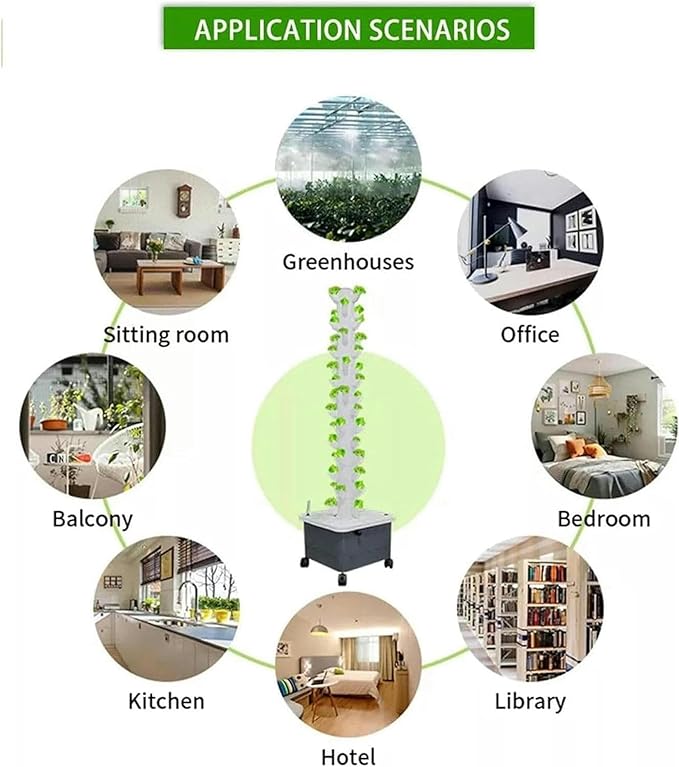 Hydroponic Tower Culture Kits 15 Floors 45 Plants Vertical Automatic Irrigation Speed System Farm Greenhouse Hydroponic Culture System 1 Unit