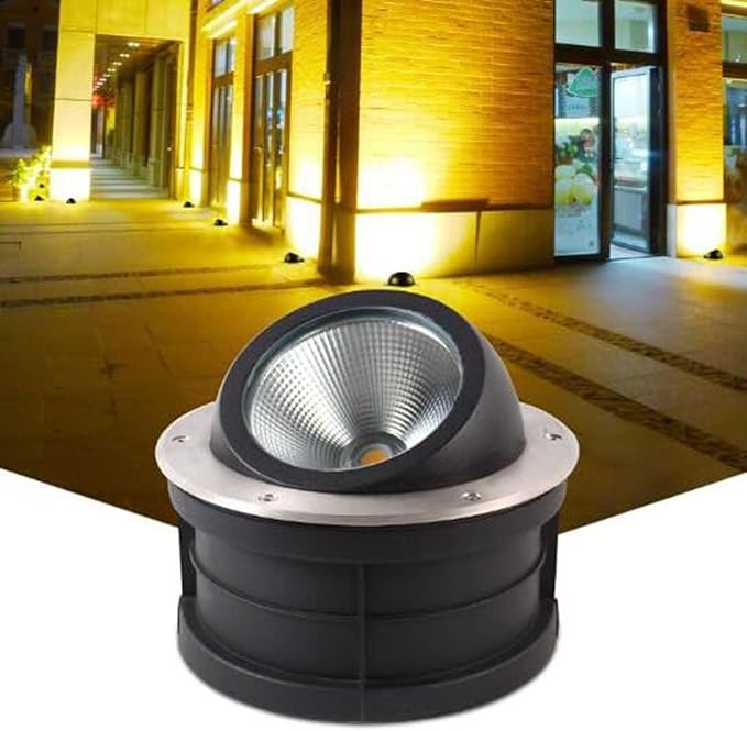 Outdoor Buried Lights - Ground LED Landscape Lights AC-220V Outdoor Recessed Spot Light IP67 Waterproof Spotlight/Led Beam Light Garden Tree Spotlight Floor Lamp(Blue30W)
