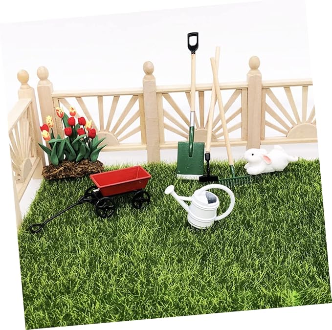 2 Sets Miniature Gardening Tool for Dollhouse Accessories Micro Garden Decor for DIY Lovers Create Lifelike Mini House Scenes