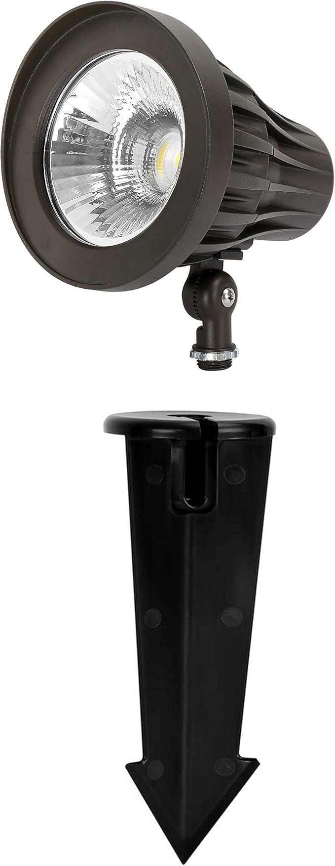 GKOLED 44° Beam Angle 30Watt Bullet/Round LED Spotlight with Solid Ground Post