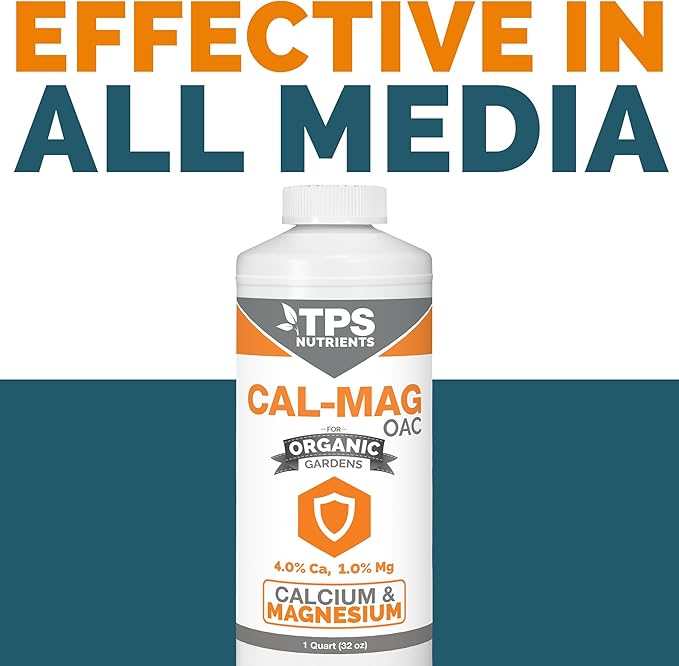 TPS NUTRIENTS Organic Cal-Mag OAC Plant Nutrient and Supplement Plus Iron and Micronutrients 1 Quart (32 oz)