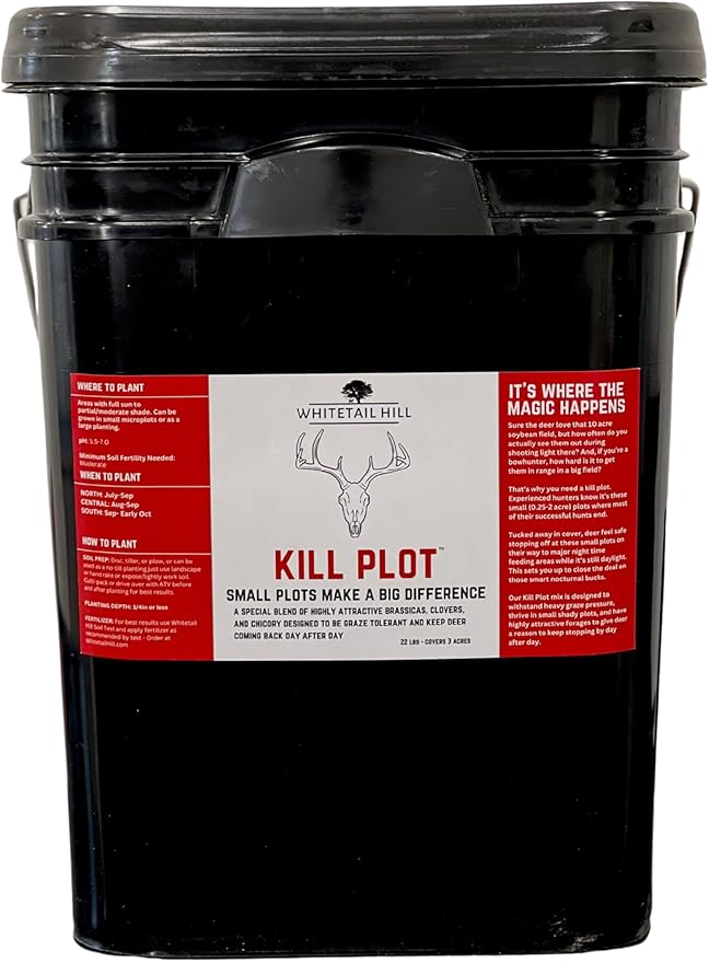 Kill Plot Food Seed Mix for Deer 1/3 Acres or 3 Acres Highly Attractive Mix of Brassicas Clovers and Chicory Made for Small Plots