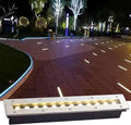 Ground LED Spotlight - Outdoor Buried Lights Rectangle Recessed Landscape Lights IP67 Waterproof Decorate Long Strip Lights for Garden Backyard Patio Step WaYellow-3w