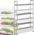 Hydroponics Growing kit with LED Grow Light48/64 /90/120 Holes Plants Vertical Hydroponics Tower KitsPvc Plant Growing Systemsfor HerbsFruits Vegetables90hole