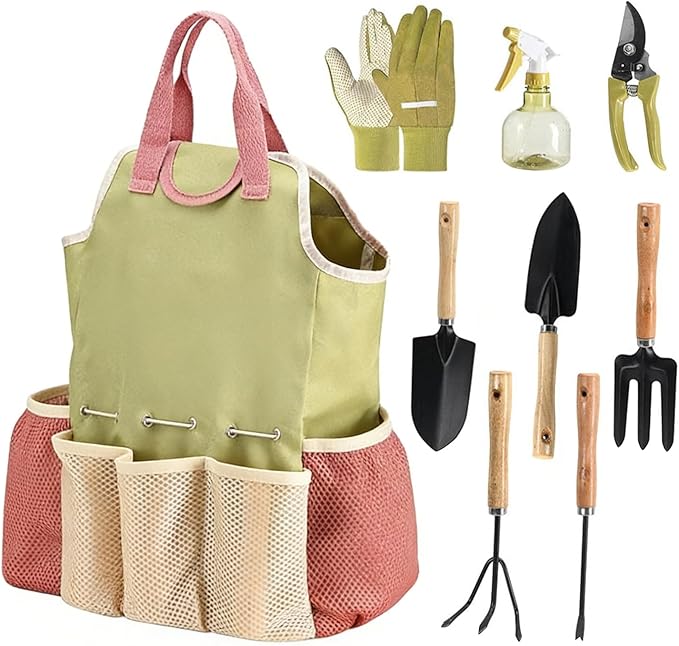 Garden Tool Set Ergonomic and Comfortable 1 Set Multifunctional Garden Tools Gardening Supplies Kit Lightweight for Outdoor Greenhouse Lawn Backyard