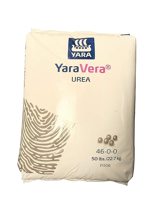 Yara Urea Fertilizer 46-0-0 Prilled Aqua Regia Gold Refining Greenway Biotech Brand 50 Pounds