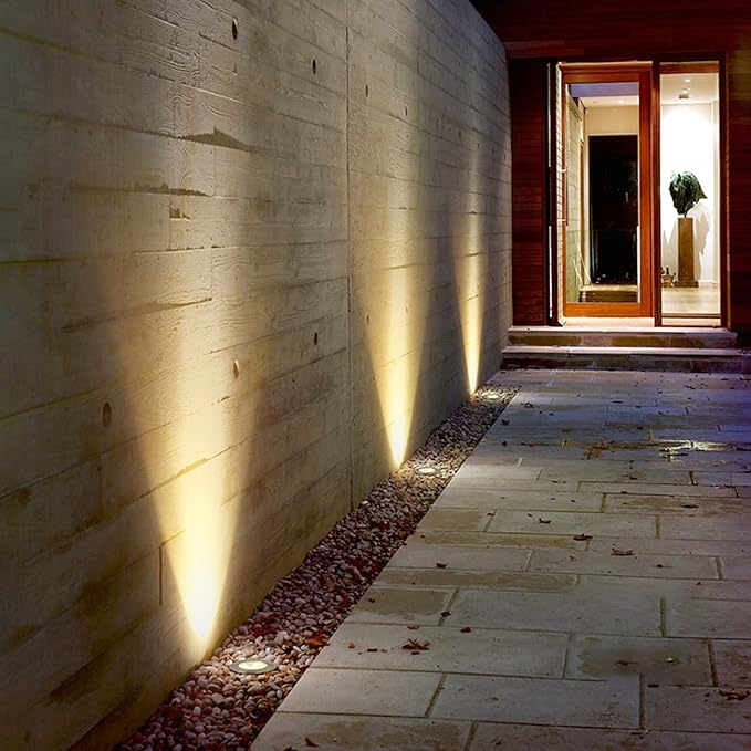 Outdoor Landscape Lights - LED Underground Light AC85-110V Recessed Spotlight IP66 Waterproof Ground Light for Walkway Garden Courtyard Step Decorative Landscape Lamp