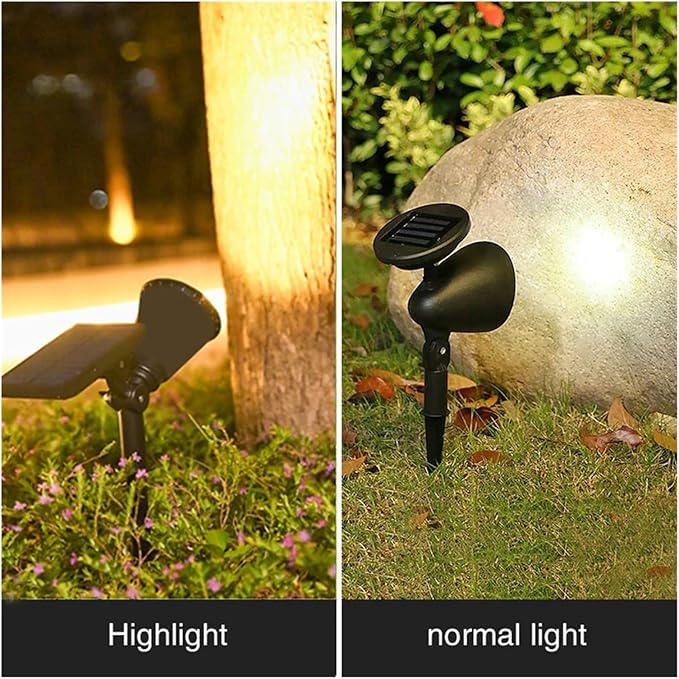 7/4LED Solar Lawn Lights Outdoor Landscape Spotlights Ip65 Waterproof Upgraded Solar Powered Highlighted Wall Lamp(B1-4LED-White)