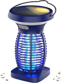 Solar Bug Zapper Outdoor Mosquito Zapper Outdoor Waterproof Electric Fly Zapper Rechargeable Mosquito Killer with Solar Panel 4200V Fly Trap Indoor for Home Backyard Patio Garden Camping
