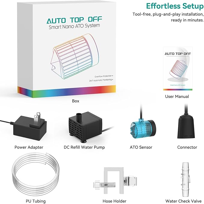 Auto Top Off System ATO Saltwater AquariumWater Top Off System for AquariumReef Tank＆Fish Tank- Blue