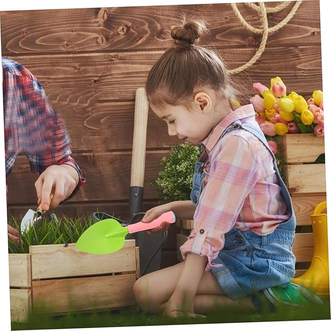 Kisangel 1set Boy Girl Gardening Tools Set Gardening Kit for Boy Girl Watering Can Gloves Rake Shovel and Apron for Planting Weeding and Soil Loosening Activities
