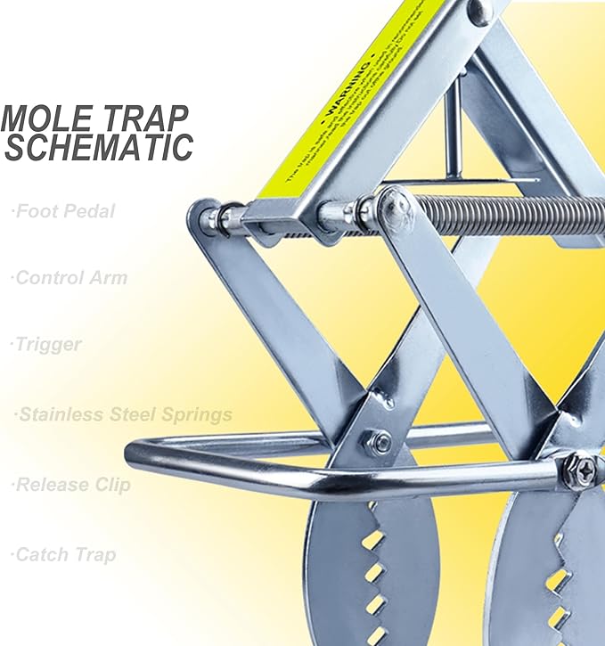 Upgraded Mole Trap Scissor Mole Traps for Lawns That Kill Best Easy Step Setup