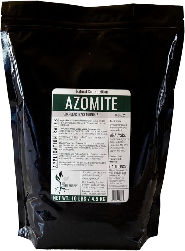 10 Pound Granular AZOMITE Trace Mineral Granulated Fertilizer