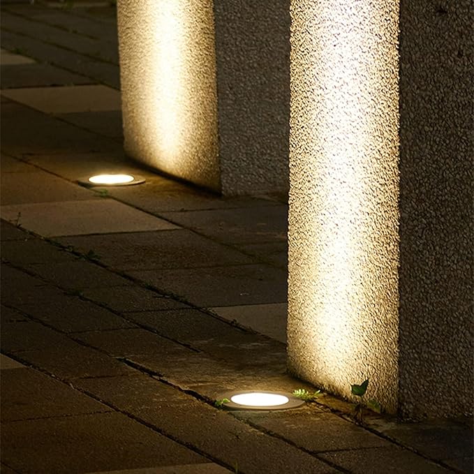 LED Inground Recessed Spotlight - IP67 Waterproof Outdoor Lighting for Terrace Fountain Garden Patio